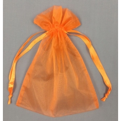 Organza Bags Orange (12) 5" x 6.5"